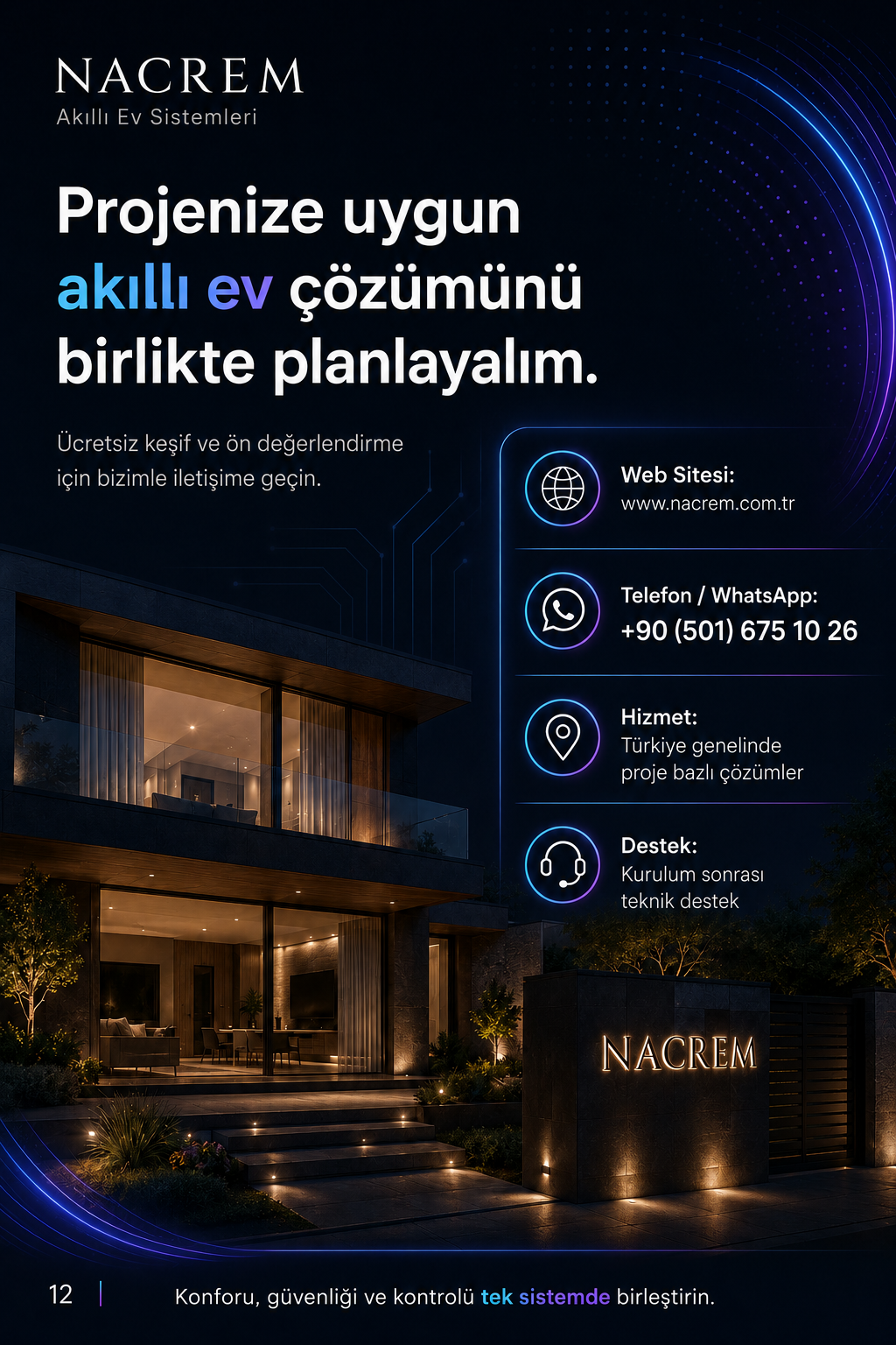 NACREM dijital katalog sayfası 12 - İletişim ve ücretsiz ön değerlendirme